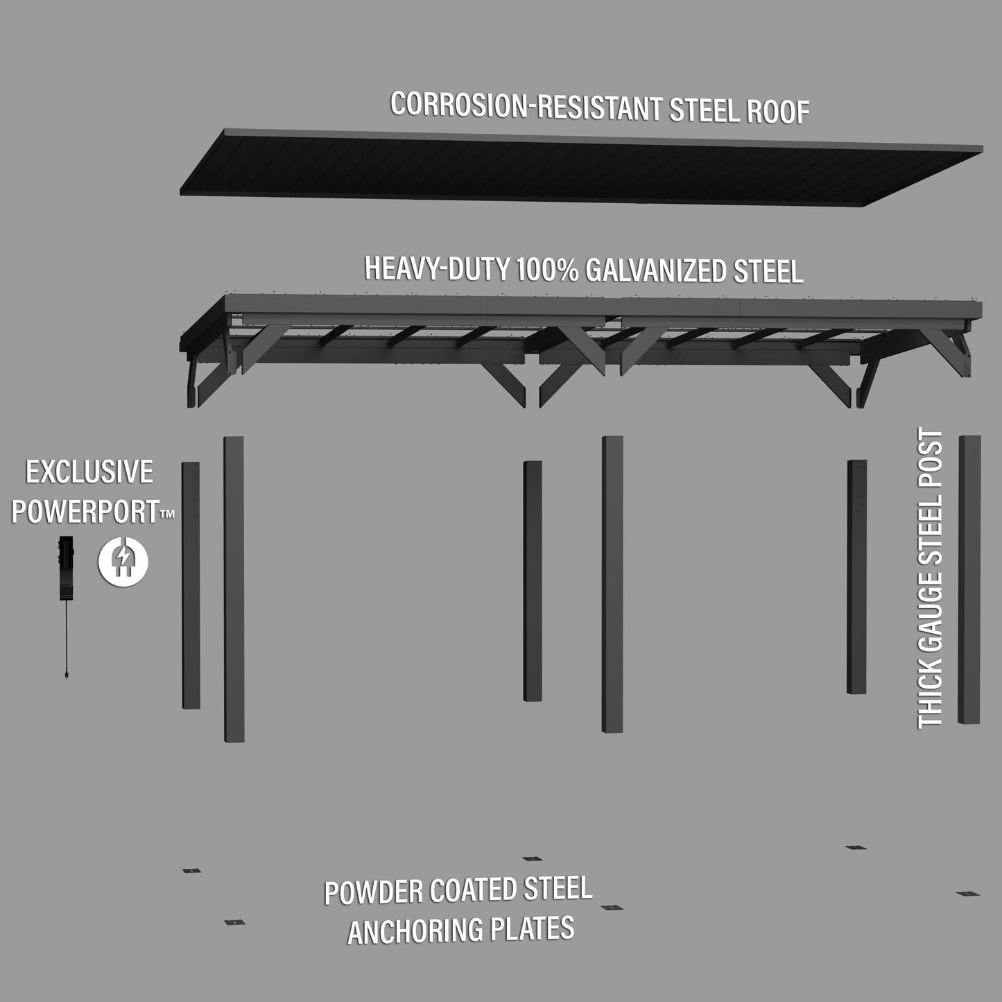 20x9.5 Stonebridge Gazebo/Carport