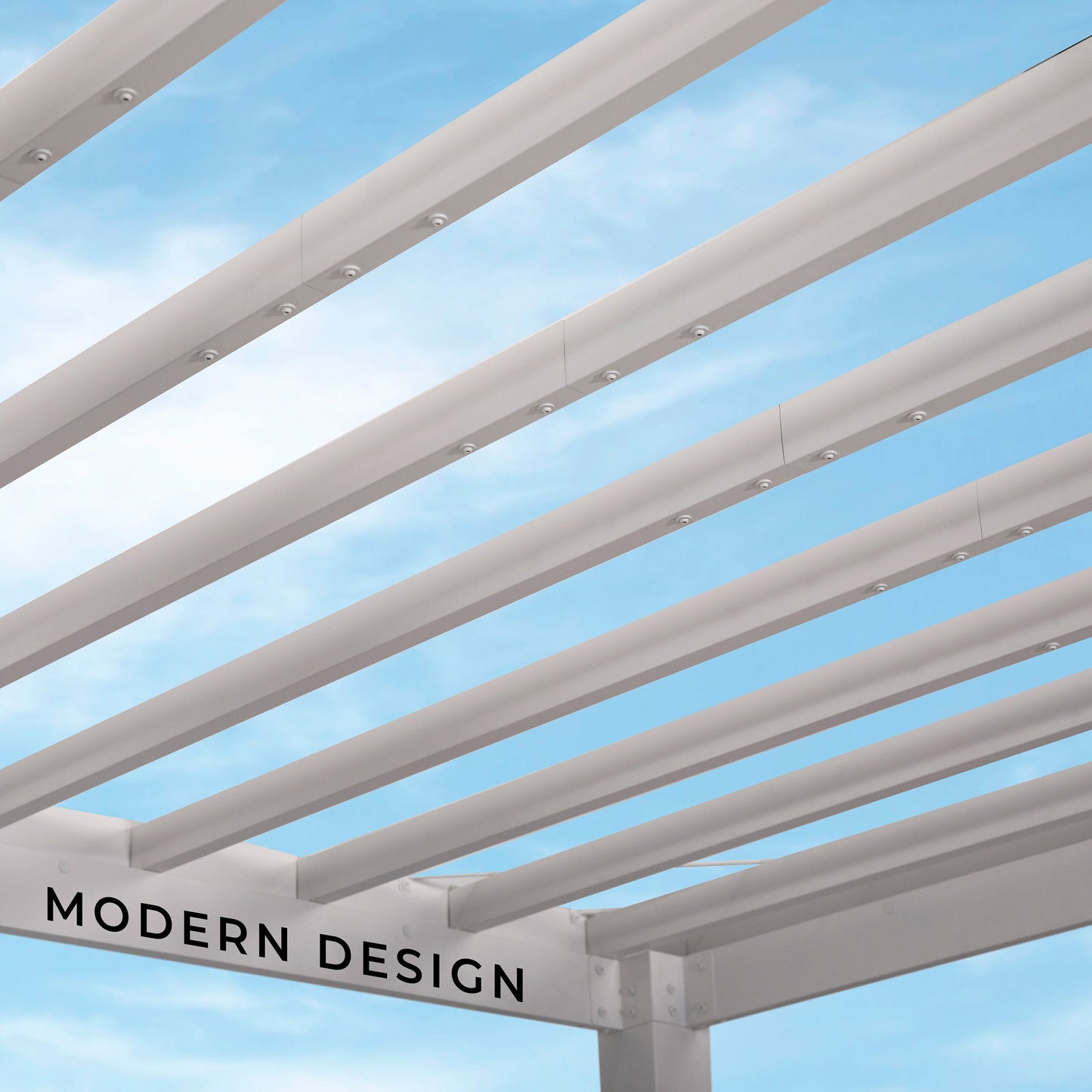 14x10 Windham Modern Steel Pergola With Sail Shade Soft Canopy