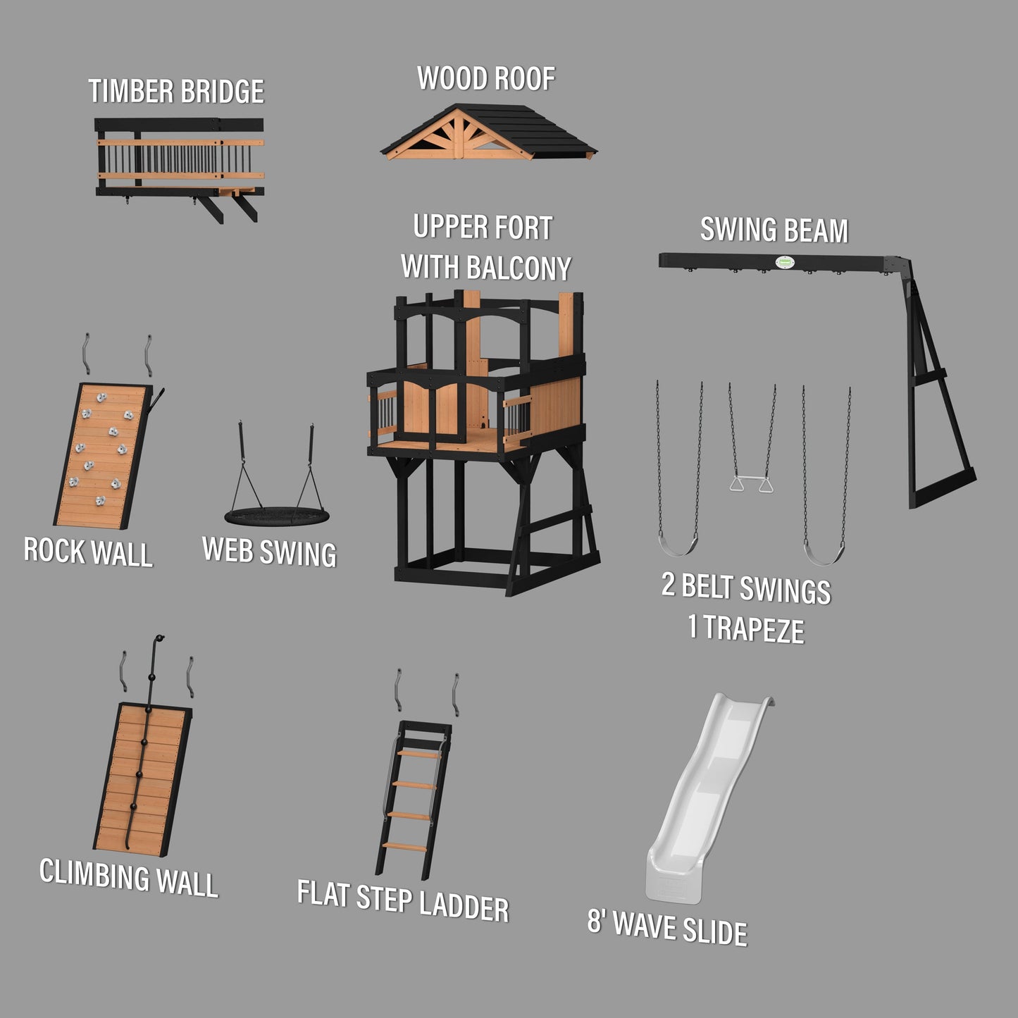 Timber Crossing Swing Set